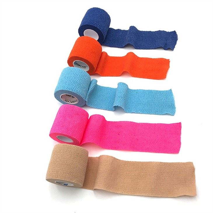 GSPMED High Quality Cohesive Elastic Bandage Vet Wrap Bandage Self-adhesive Bandage Factory