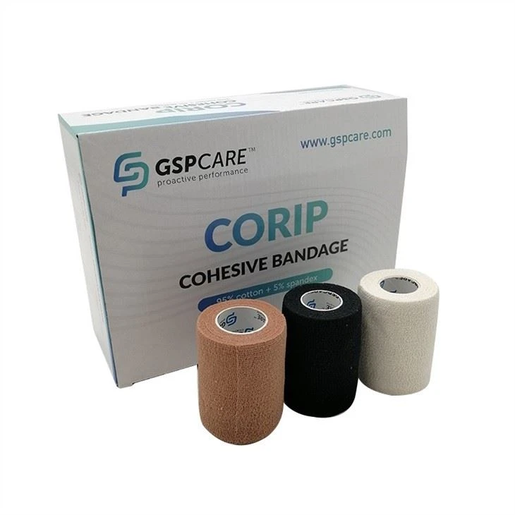 GSPMED High Quality Cohesive Elastic Bandage Vet Wrap Bandage Self-adhesive Bandage Factory
